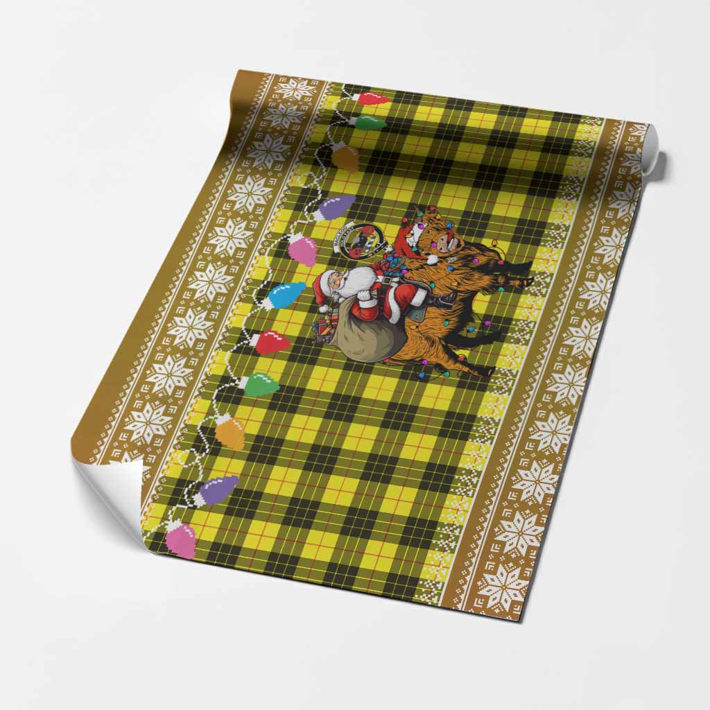 MacLeod (McLeod) Nollaig Chridheil Santa Highland Coo Tartan Wrapping Paper