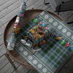 MacNeil (McNeil) Nollaig Chridheil Santa Highland Coo Tartan Wrapping Paper