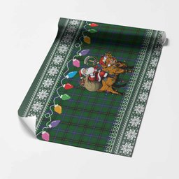 Henderson Nollaig Chridheil Santa Highland Coo Tartan Wrapping Paper
