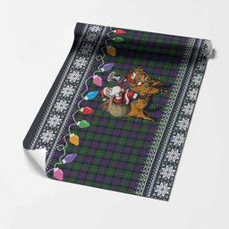 MacCallum (McCallum) Nollaig Chridheil Santa Highland Coo Tartan Wrapping Paper