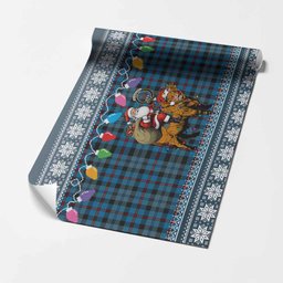 MacCorquodale (McCorquodale) Nollaig Chridheil Santa Highland Coo Tartan Wrapping Paper