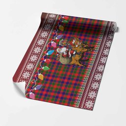 MacGowan (McGowan) Nollaig Chridheil Santa Highland Coo Tartan Wrapping Paper