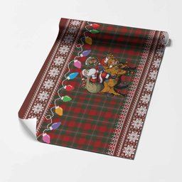MacGregor (McGregor) Nollaig Chridheil Santa Highland Coo Tartan Wrapping Paper