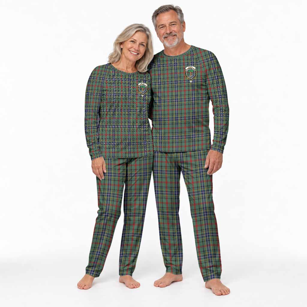 Bisset Tartan Pajamas Family Set with Family Crest