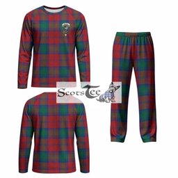 Byres (Byses) Tartan Pajamas Family Set with Family Crest