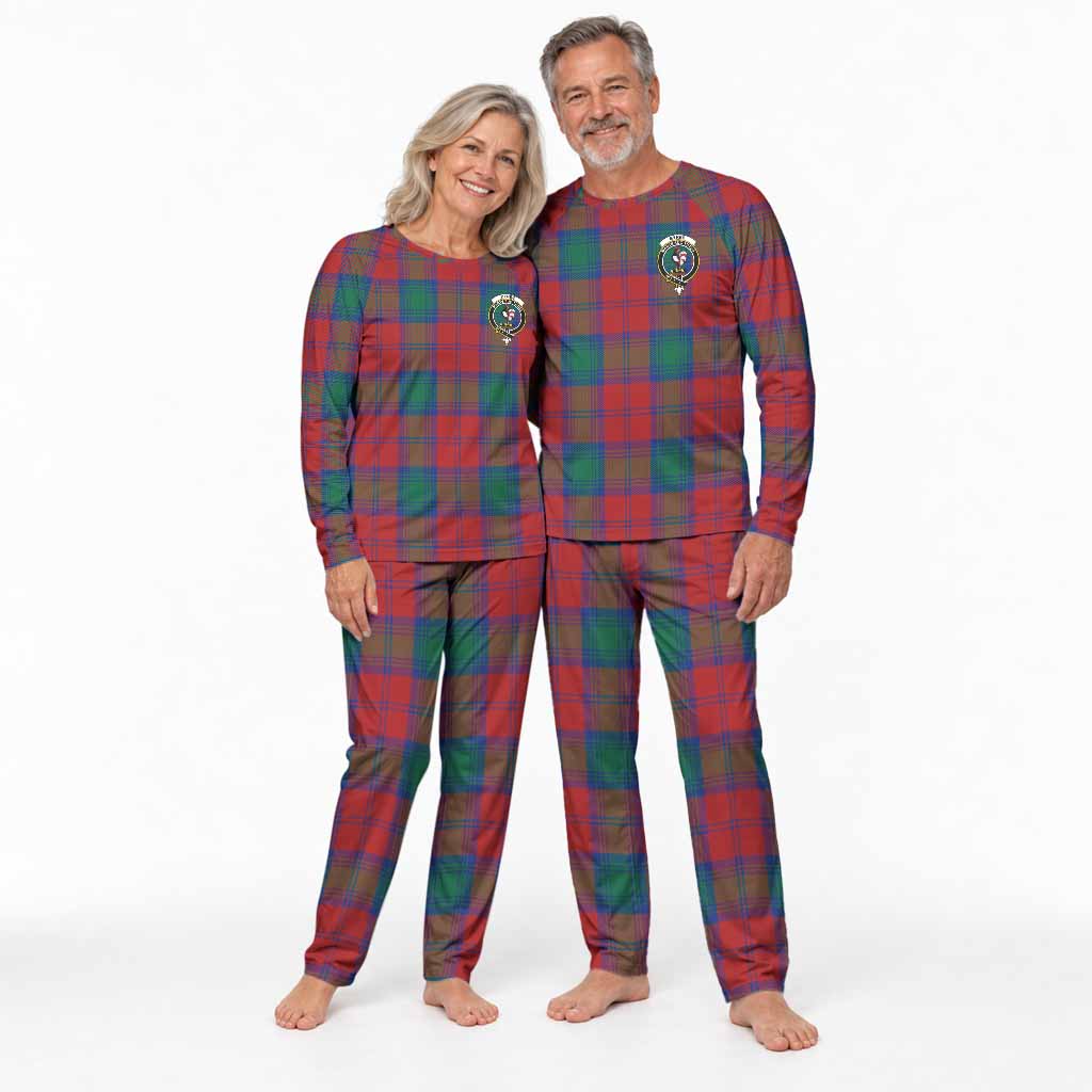 Byres (Byses) Tartan Pajamas Family Set with Family Crest