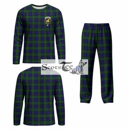 Campbell Tartan Pajamas Family Set with Family Crest