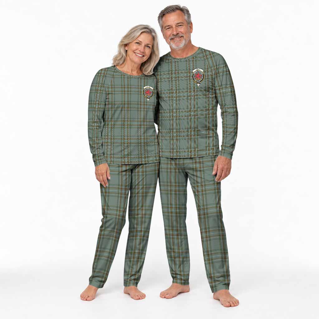 Kelly Tartan Pajamas Family Set with Family Crest