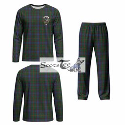 Skene Tartan Pajamas Family Set with Family Crest