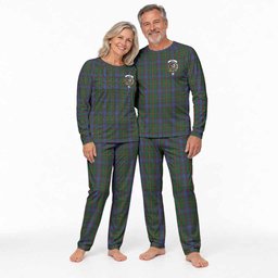 Skene Tartan Pajamas Family Set with Family Crest