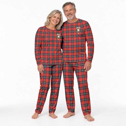 Ruthven Tartan Pajamas Family Set with Family Crest