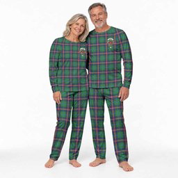 Young Tartan Pajamas Family Set with Family Crest