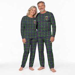 Farquharson Tartan Pajamas Family Set with Family Crest