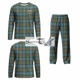 Paisley Tartan Pajamas Family Set with Family Crest