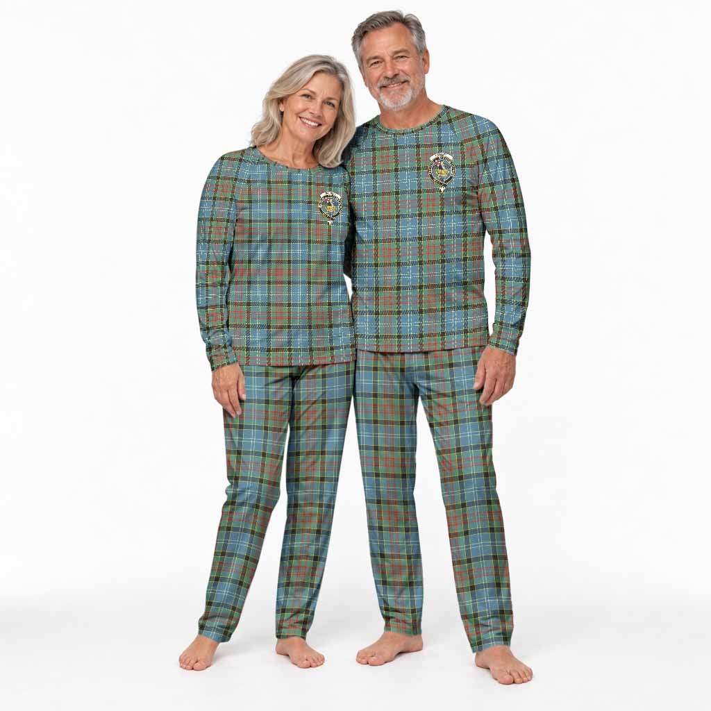 Paisley Tartan Pajamas Family Set with Family Crest