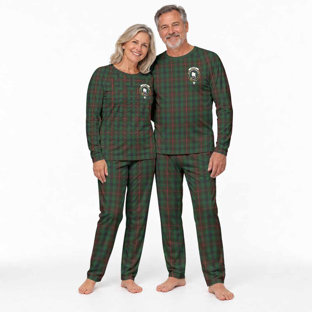 Tennant Tartan Pajamas Family Set with Family Crest
