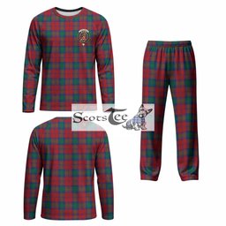 Fotheringham (Fotheringhame) Tartan Pajamas Family Set with Family Crest