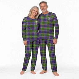 Dalrymple Tartan Pajamas Family Set with Family Crest