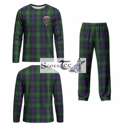 Sutherland Tartan Pajamas Family Set with Family Crest