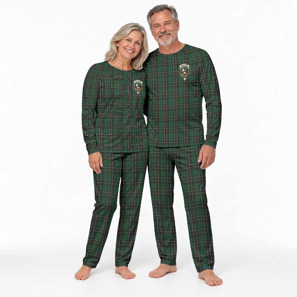 MacAlpine (MacAlpin) Tartan Pajamas Family Set with Family Crest