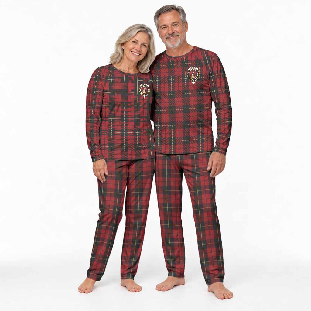 Wallace Tartan Pajamas Family Set with Family Crest