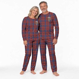 Wishart Tartan Pajamas Family Set with Family Crest