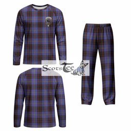 Rutherford Tartan Pajamas Family Set with Family Crest