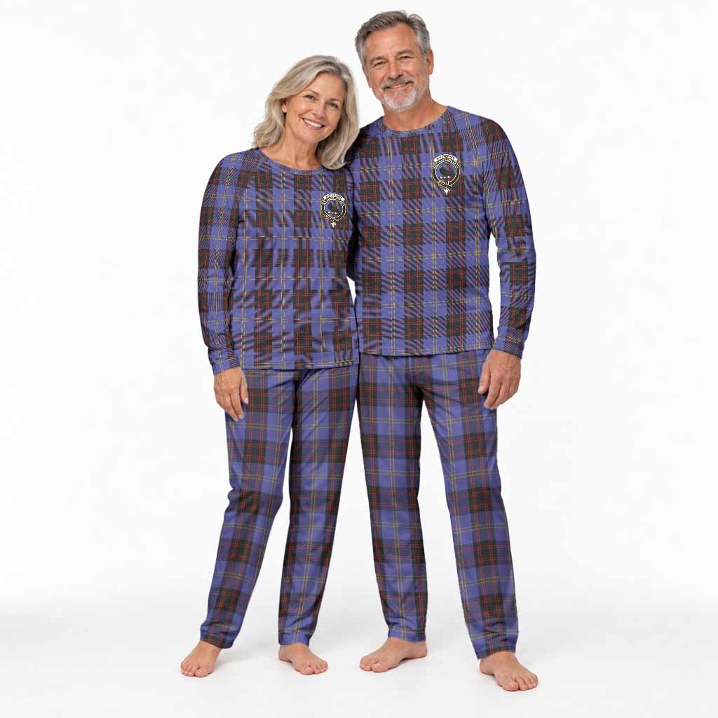 Rutherford Tartan Pajamas Family Set with Family Crest