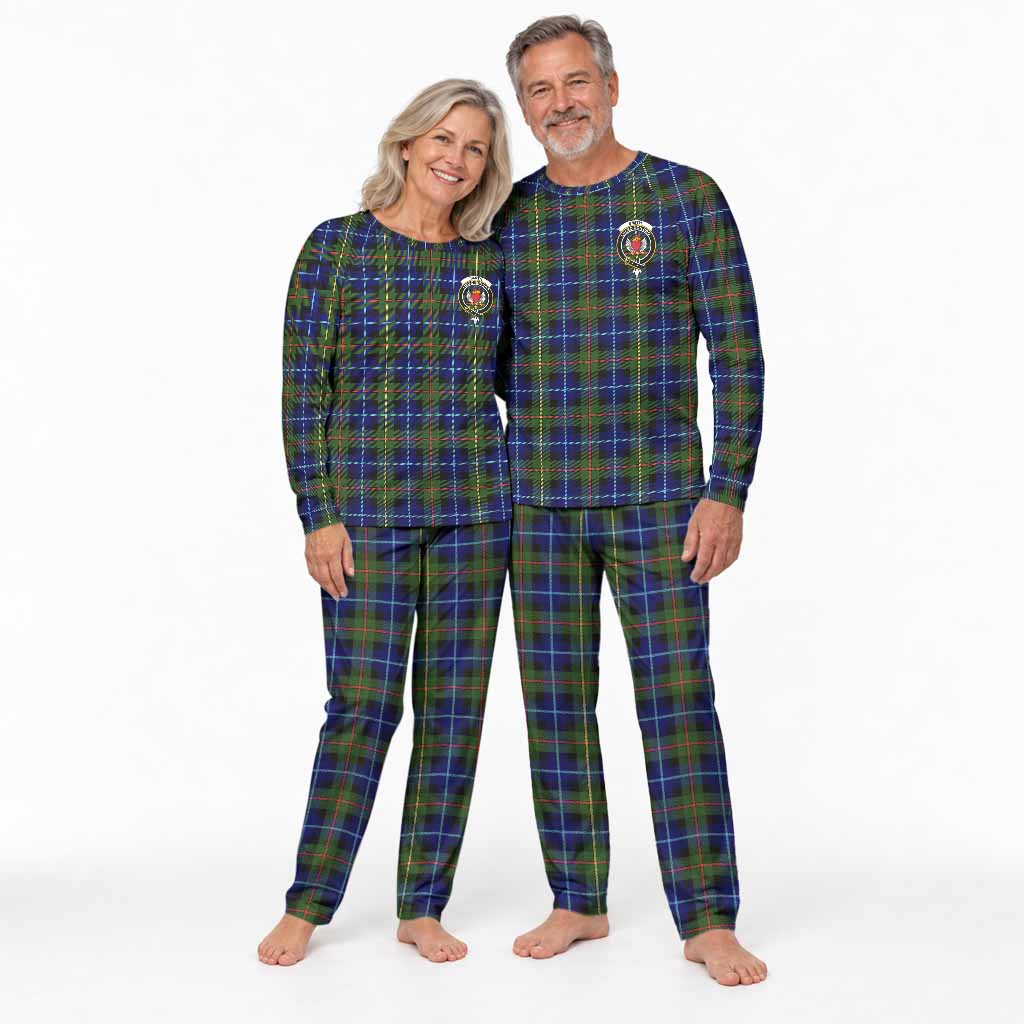 Smith Tartan Pajamas Family Set with Family Crest