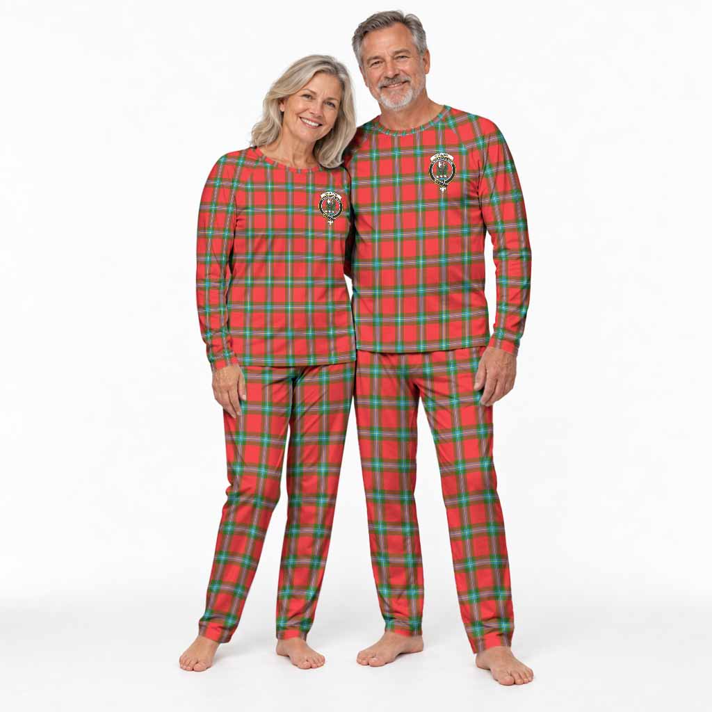 MacLaine (McLaine) Tartan Pajamas Family Set with Family Crest