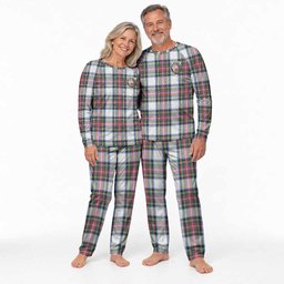 Dennistoun Tartan Pajamas Family Set with Family Crest
