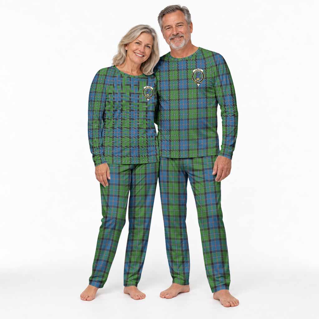 Stirling Tartan Pajamas Family Set with Family Crest