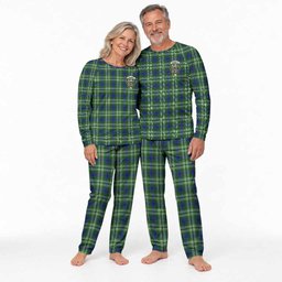 Haliburton Tartan Pajamas Family Set with Family Crest