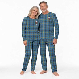 Laing Tartan Pajamas Family Set with Family Crest