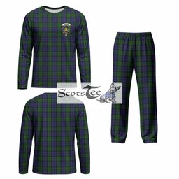 Dundas Tartan Pajamas Family Set with Family Crest