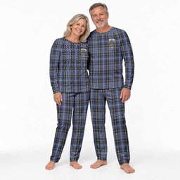 Clark (Clarke) Tartan Pajamas Family Set with Family Crest