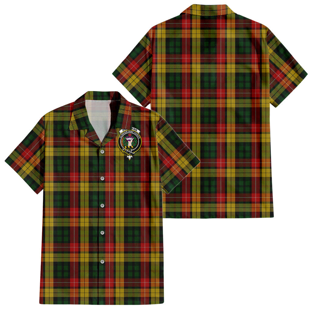 Buchanan Tartan Hawaiian Shirt with Family Crest