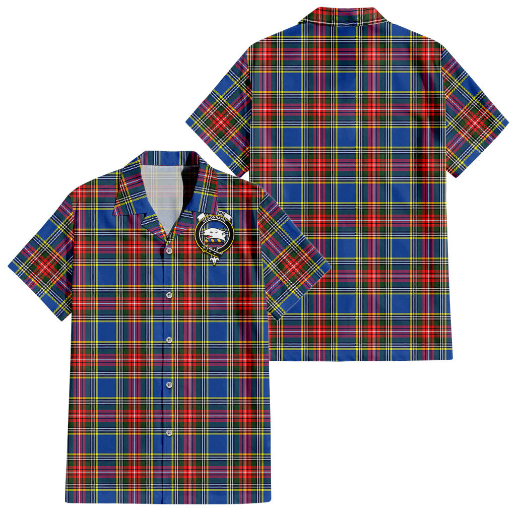 Bethune Tartan Hawaiian Shirt with Family Crest