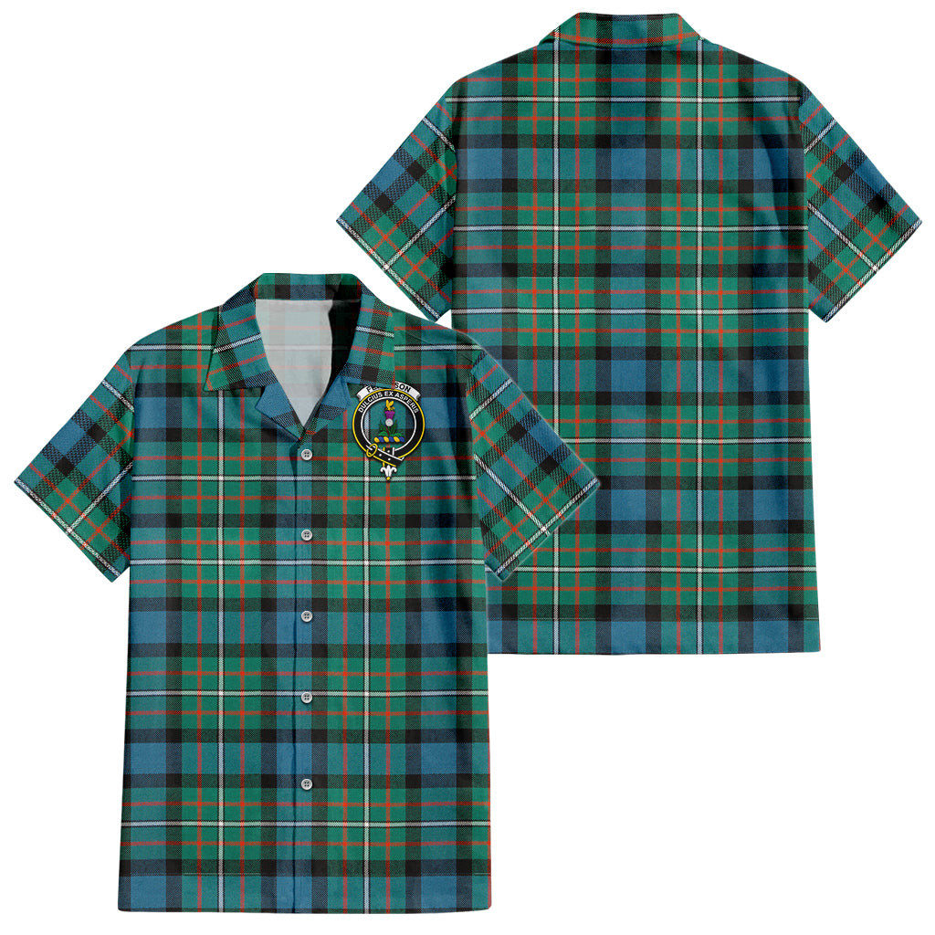 Ferguson (Fergusson) Tartan Hawaiian Shirt with Family Crest