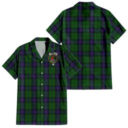 Armstrong Tartan Hawaiian Shirt with Family Crest