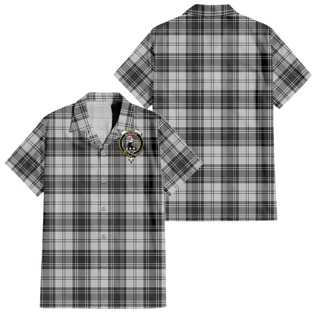 Glen Tartan Hawaiian Shirt with Family Crest