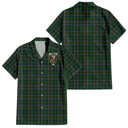 Cockburn Tartan Hawaiian Shirt with Family Crest