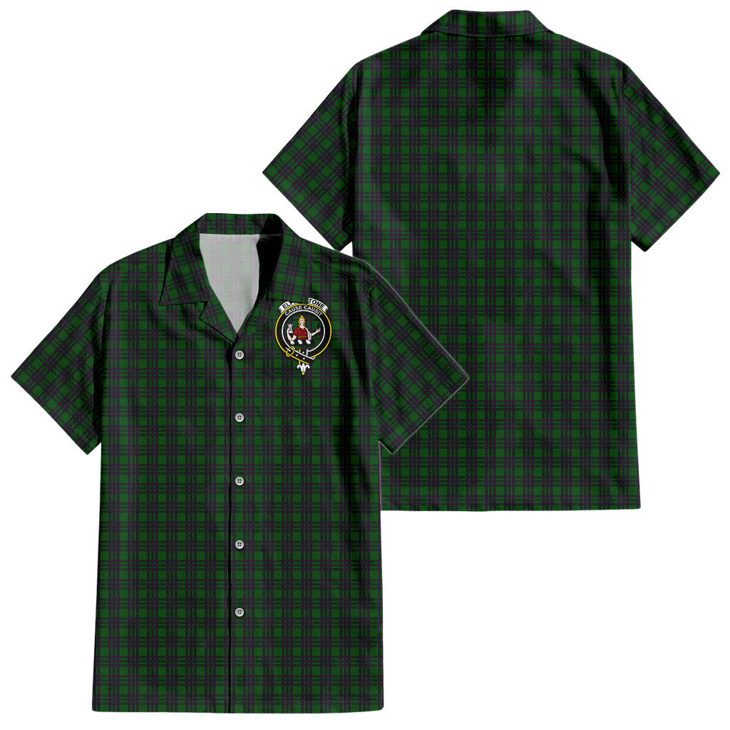 Elphinstone Tartan Hawaiian Shirt with Family Crest