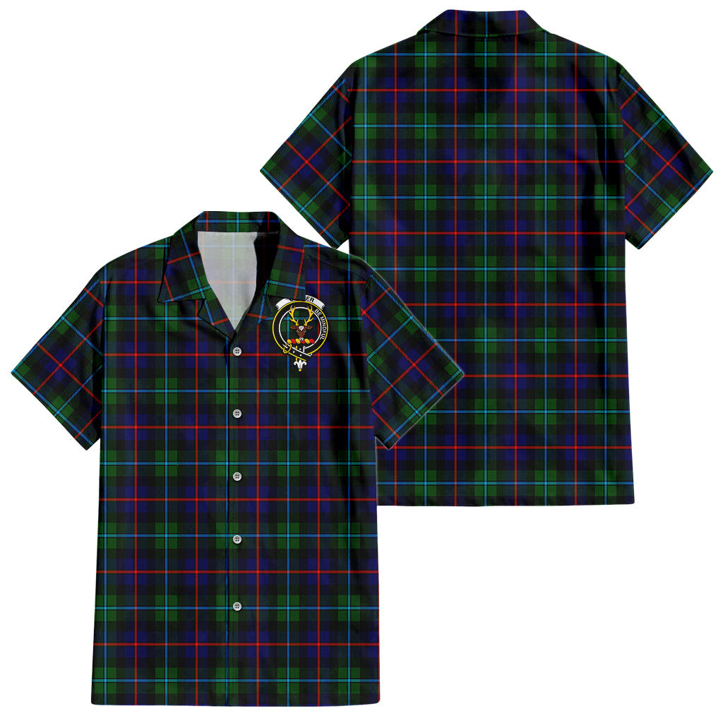 Calder Tartan Hawaiian Shirt with Family Crest