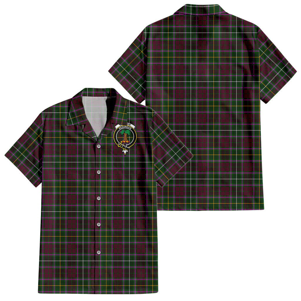 Crosbie Tartan Hawaiian Shirt with Family Crest