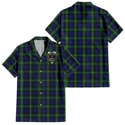 Forbes Tartan Hawaiian Shirt with Family Crest