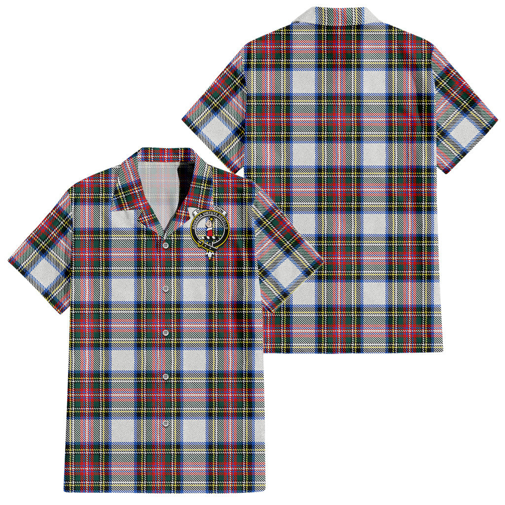 Dennistoun Tartan Hawaiian Shirt with Family Crest