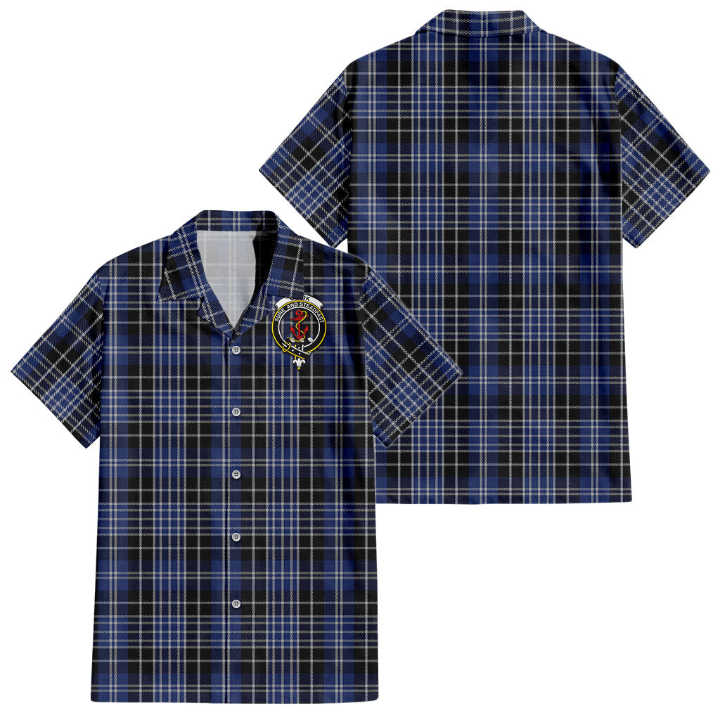 Clark (Clarke) Tartan Hawaiian Shirt with Family Crest