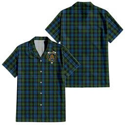 Mackenzie (Mckenzie) Tartan Hawaiian Shirt with Family Crest