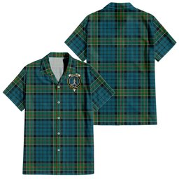 Kirkpatrick Tartan Hawaiian Shirt with Family Crest